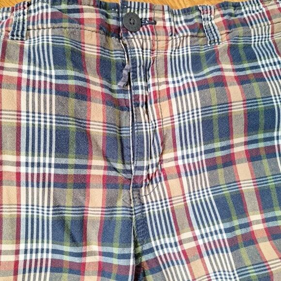 Y2k Tommy Hilfiger Fall Plaid Cargo Shorts 100% Cotton Men Size 40 Preppy Dad - Picture 4 of 6